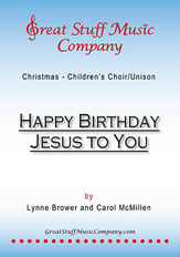 Happy Birthday Jesus to You Unison choral sheet music cover